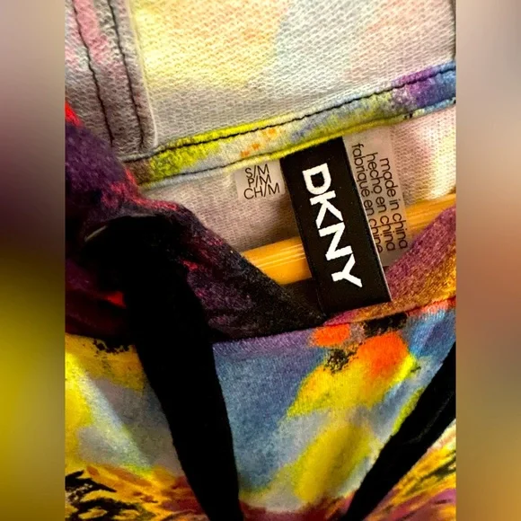 NWOT DKNY Hooded Sweatshirt Dress w/pockets - Size Medium - Picture 3 of 4